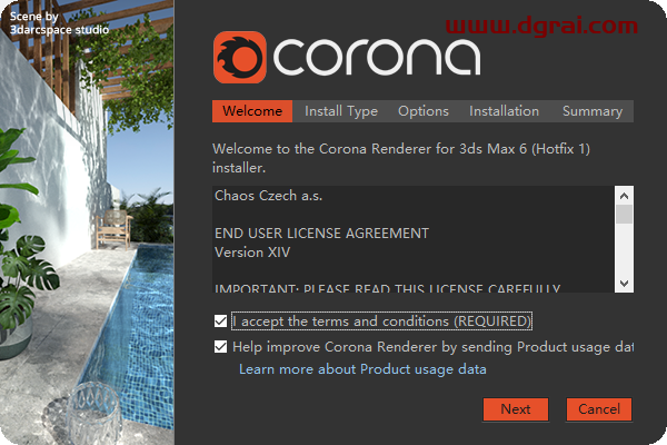 corona6.1 for 3ds Max2014-2021安装教程