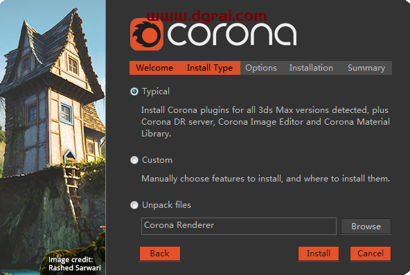 corona6.2 for 3ds Max2014-2021安装教程