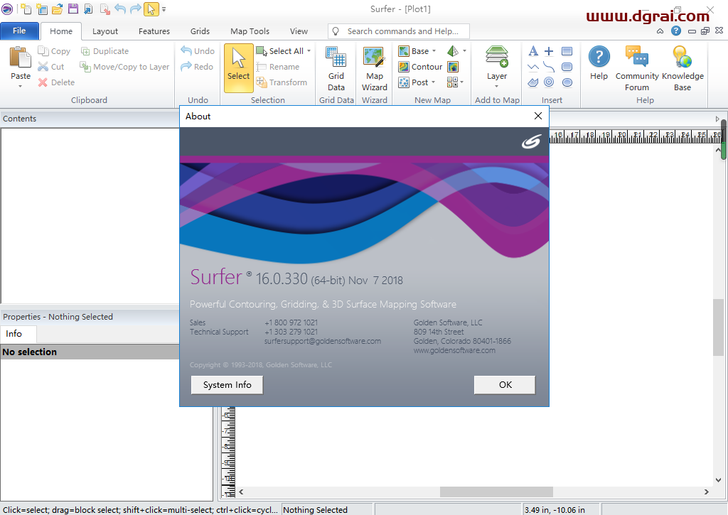 Golden Software Surfer 16安装教程