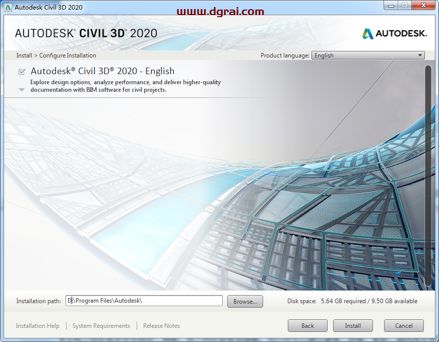 Autodesk Civil 3D 2020安装教程