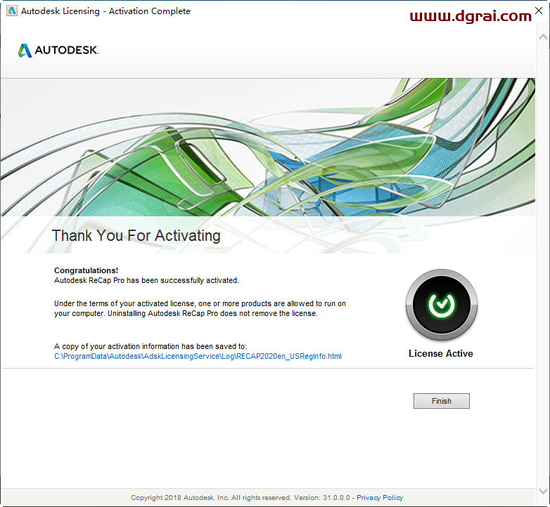 Autodesk ReCap 2020安装教程