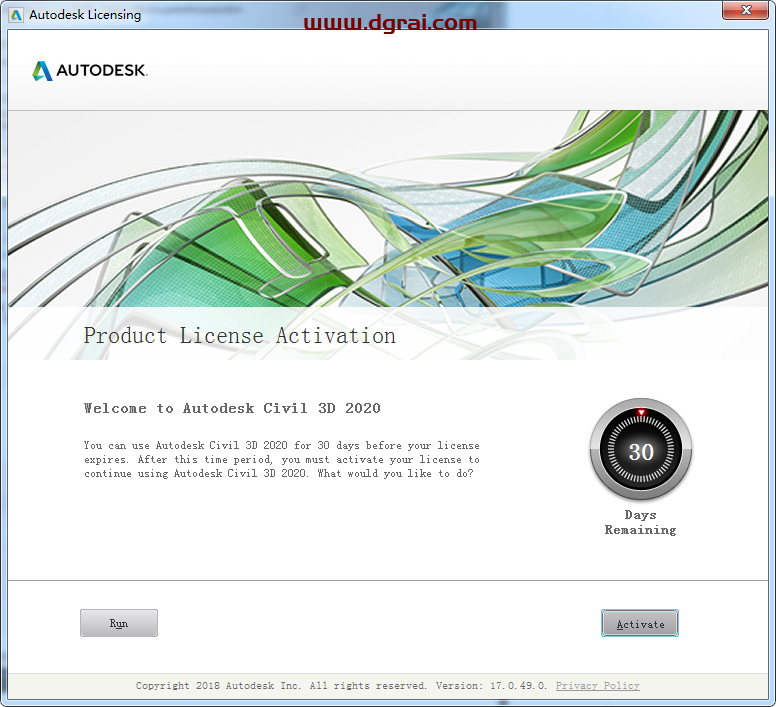 Autodesk Civil 3D 2020安装教程