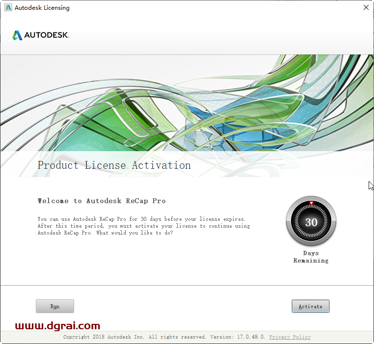 Autodesk ReCap 2021安装教程
