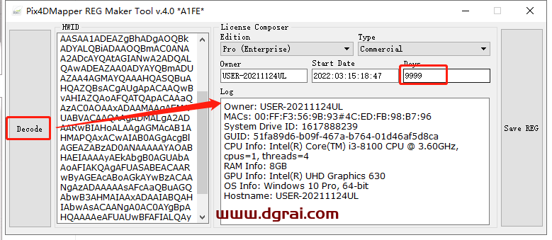 Pix4Dmapper4.4.12安装教程