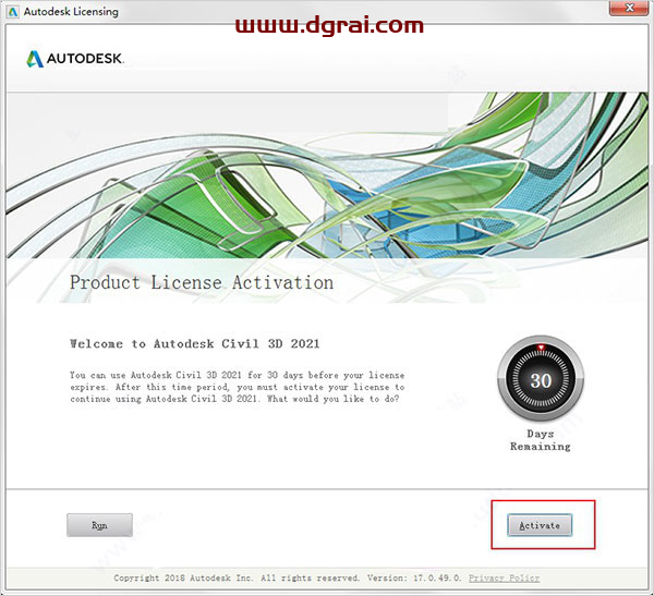 Autodesk Civil 3D 2021安装教程