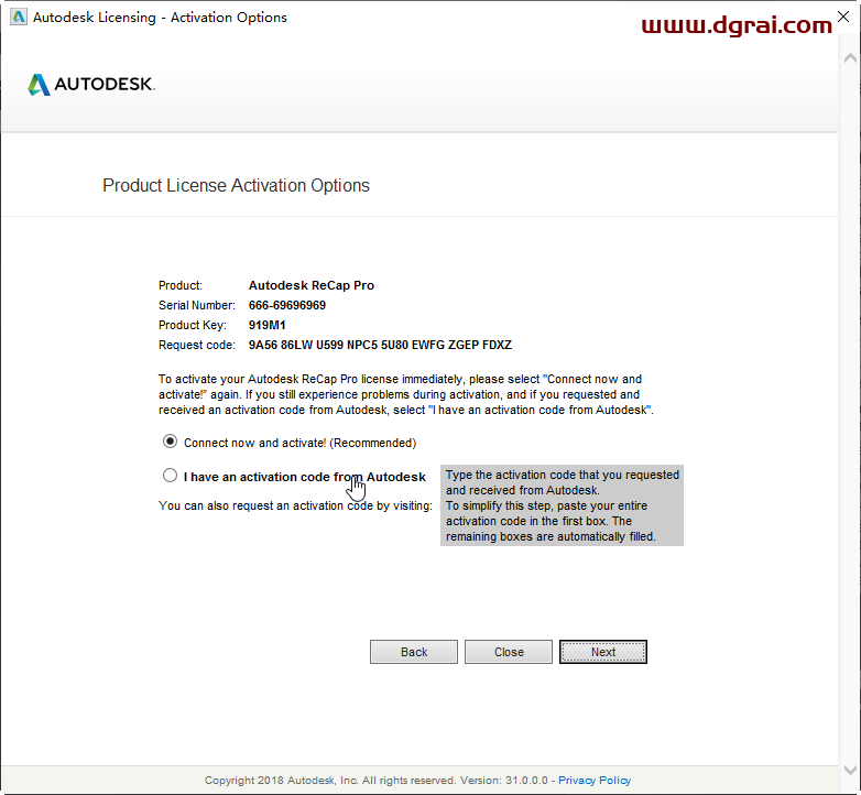 Autodesk ReCap 2021安装教程