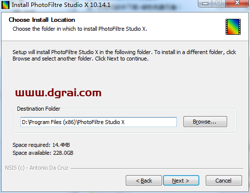 Photofiltre studio v10.14.1安装教程