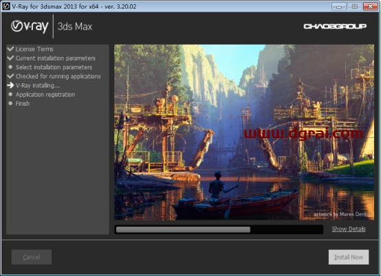 VRay3.2 for 3dmax2013英文版安装教程