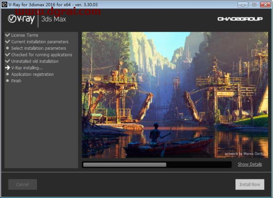 VRay3.3 for 3dmax2016中(英)双语切换版安装教程