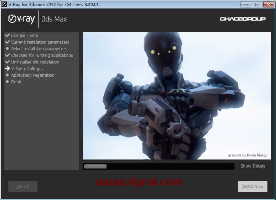 VRay3.4 for 3dmax2014中/英文双语切换版安装教程