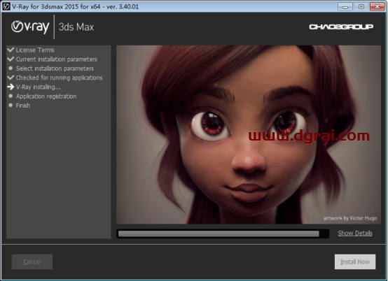 VRay3.4 for 3dmax2015中/英文双语切换版安装教程
