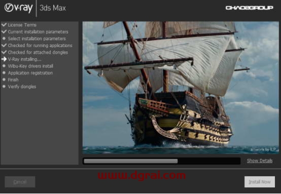 VRay3.4 for 3dmax2017中/英文双语切换版安装教程