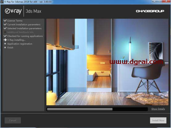 VRay3.6【VR3.6渲染器】vray3.6 for 3dmax2018中文(英文)版安装教程