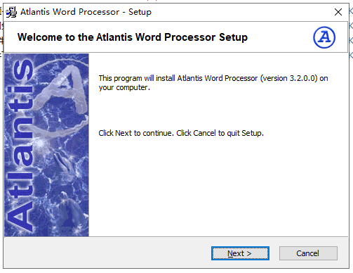 Atlantis word processor v3.2安装教程