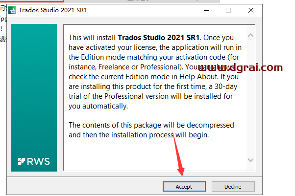 SDL Trados Studio 2021 v16.1.7.4397安装教程