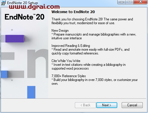 EndNote 20【文献管理软件】安装教程