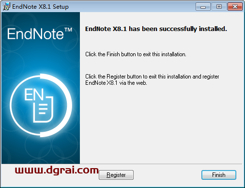 EndNote X8.1【文献管理软件】中文版安装教程