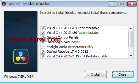 DaVinci Resolve达芬奇 17.4安装教程
