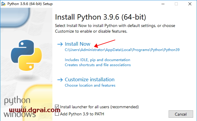 Python 3.9.6安装教程