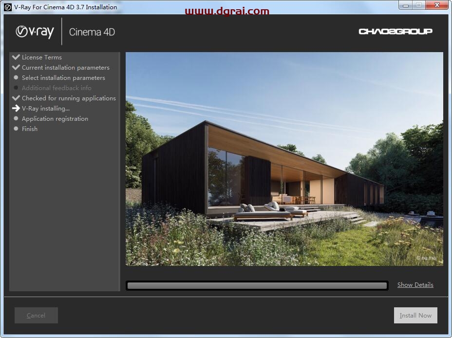 VRay3.7 for C4D【支持r17/r18/r19/r20】渲染器安装教程