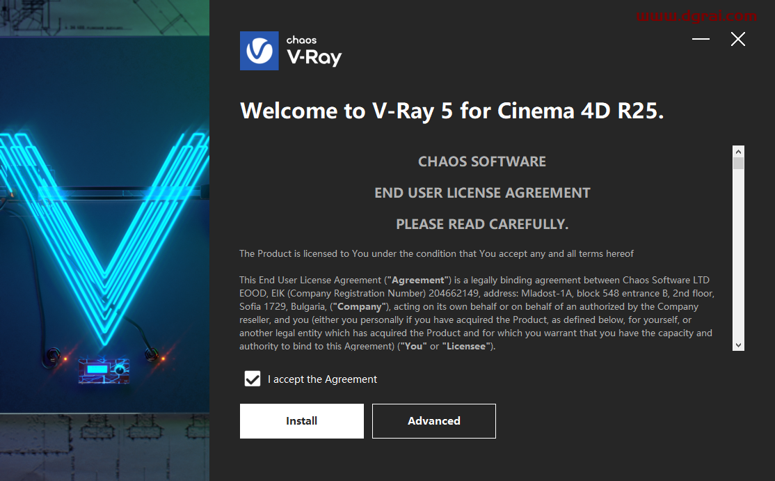 【C4D Vray渲染器】 VRay 5.20.06 for Cinema 4D R20/R21/R22/R23/S24/R25/R26 安装教程