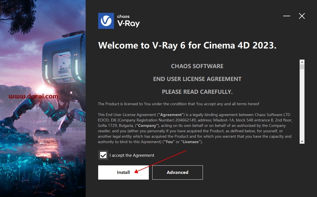 【C4D Vray渲染器】 VRay 6.00.01 for Cinema 4D R21/R22/R23/S24/R25/R26/2023英文版安装教程