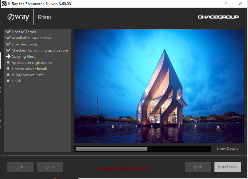VRay 3.60.02 for Rhino 6 汉化版安装教程