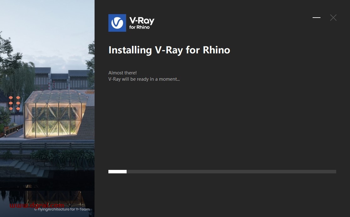 【VRay for rhino渲染器】V-Ray 6.00.00 for Rhino 6-8英文版安装教程