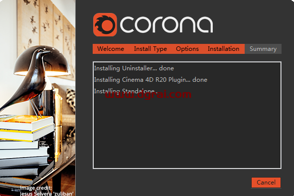 Corona Renderer 3.2 【CR渲染器3.2】 for Cinema 4D R14-R20 安装教程
