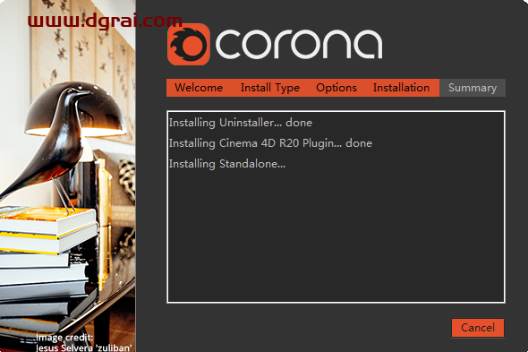 Corona Renderer 4.3【CR渲染器4.3】 for Cinema 4D R14 – R21安装教程