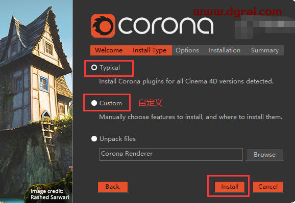 Corona Renderer 5.2 【CR渲染器5.2】for Cinema 4D R14 – R21安装教程