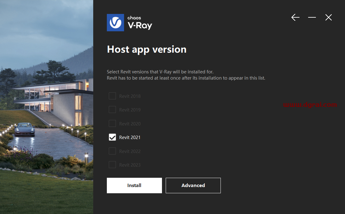 VRay v5.20.23 for revit2018-2023安装教程