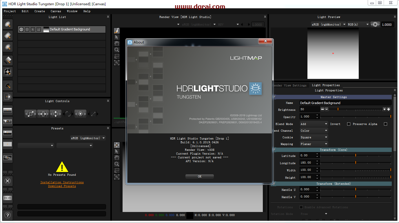 Lightmap HDR Light Studio Carbon 6.1.0【三维渲染室内摄影棚灯光HDR环境软件】安装教程