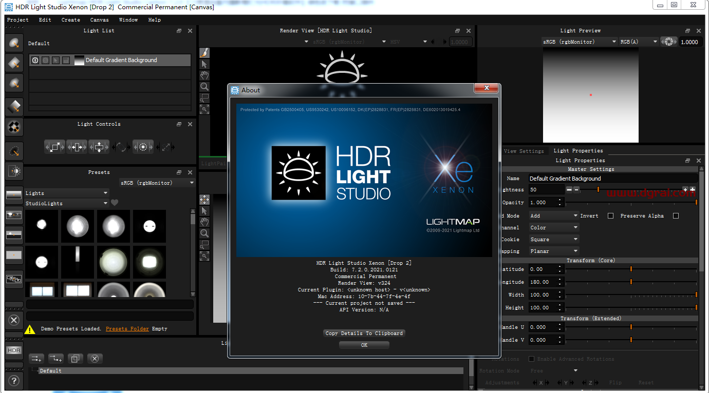 Lightmap HDR Light Studio Carbon 7.2.0【三维渲染室内摄影棚灯光HDR环境软件】安装教程