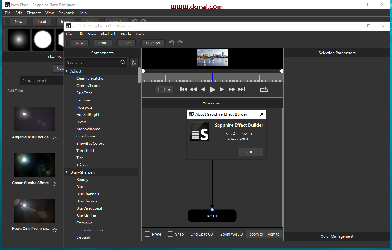genarts sapphire 2021【蓝宝石视觉特效插件】安装教程
