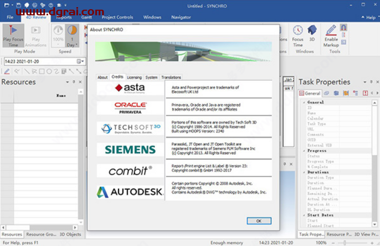 synchro 4d 2020【4D施工建模软件】英文版安装教程