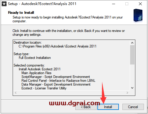 Autodesk Ecotect Analysis 2011【光照分析系统】繁体中文版安装教程