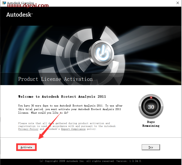 Autodesk Ecotect Analysis 2011【光照分析系统】繁体中文版安装教程