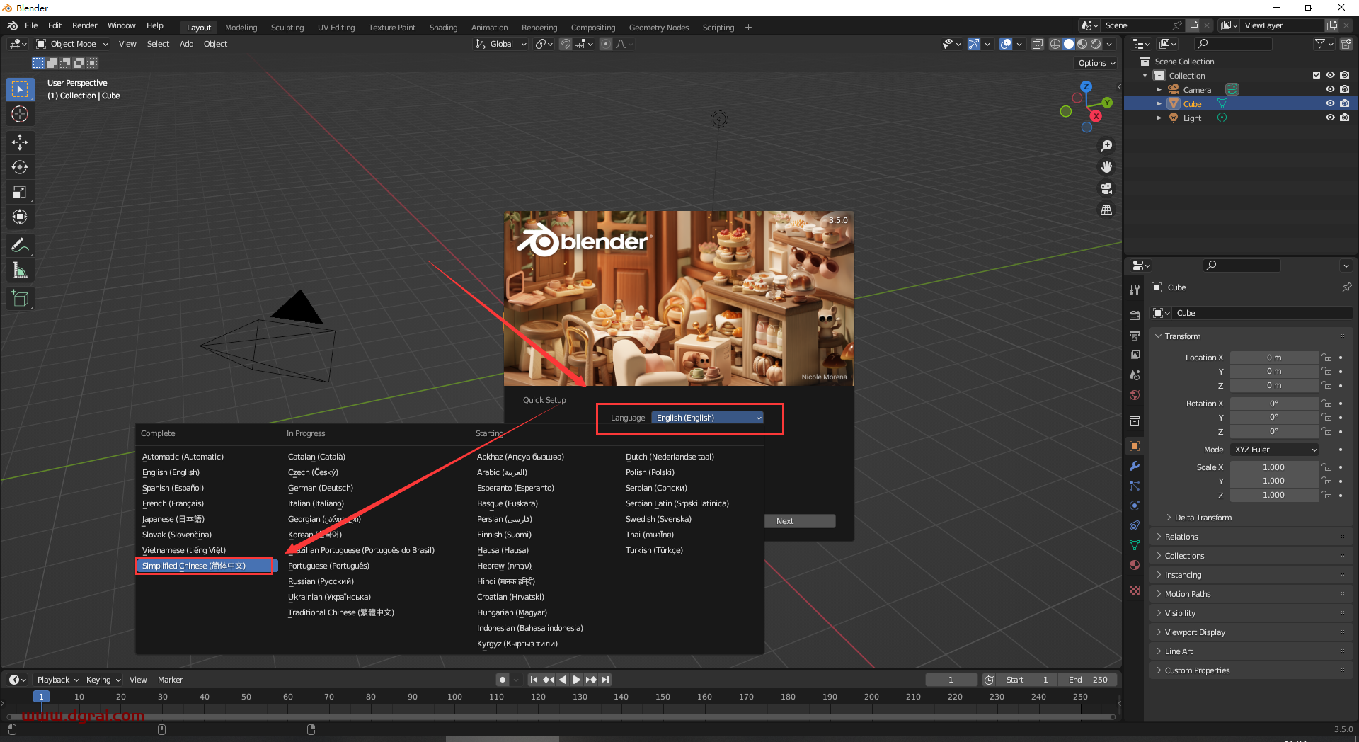 Blender v3.5.0开源免费<style>
#wx_border_animate{
background: linear-gradient(90deg, #333 50%, transparent 0) repeat-x,
linear-gradient(90deg, #333 50%, transparent 0) repeat-x,
linear-gradient(0deg, #333 50%, transparent 0) repeat-y,
linear-gradient(0deg, #333 50%, transparent 0) repeat-y;
background-size: 10px 2px, 10px 2px, 2px 10px, 2px 10px;
background-position: 0 0, 0 100%, 0 0, 100% 0;
animation: borderAnimate 500ms infinite linear;
padding: 10px;
text-align: center;
}
@keyframes borderAnimate {
100% {
background-position: 10px 0, -10px 100%, 0 -10px, 100% 10px;
}
}
</style>
<div id="wx_border_animate">下载链接</div><div class="WechatReplay_add_qrcode" style="display:none"></div>下载地址附安装教程