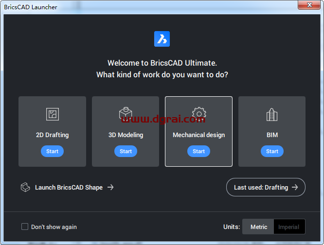 BricsCAD 21【2D/3D建模软件】英文版下载与安装教程
