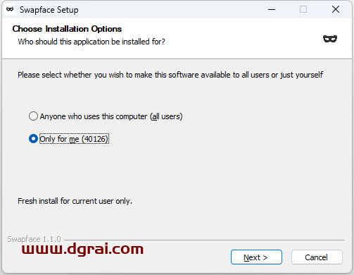 swapface v1.1.0安装包下载与安装教程【AI换脸工具】