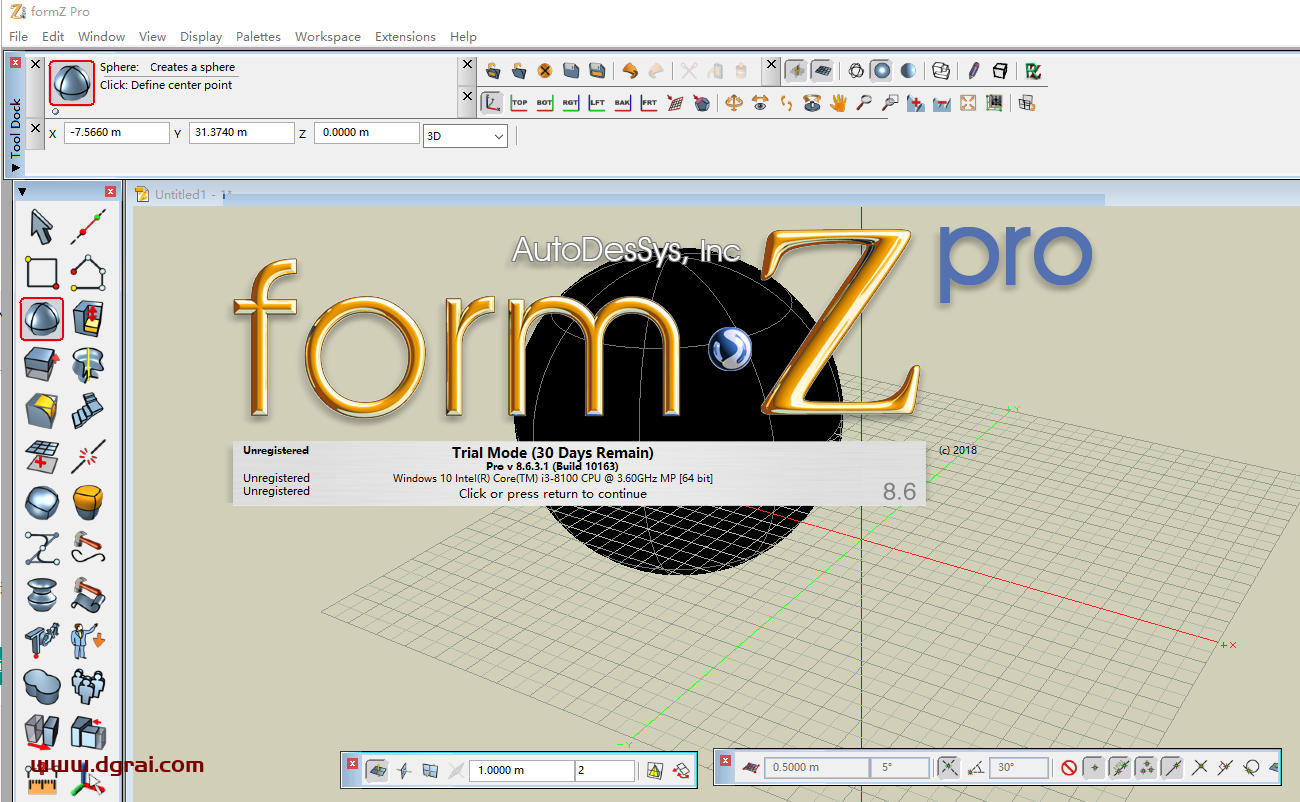 Form-Z Pro v8.6.3.1【3d建模软件】绿色版下载与安装教程