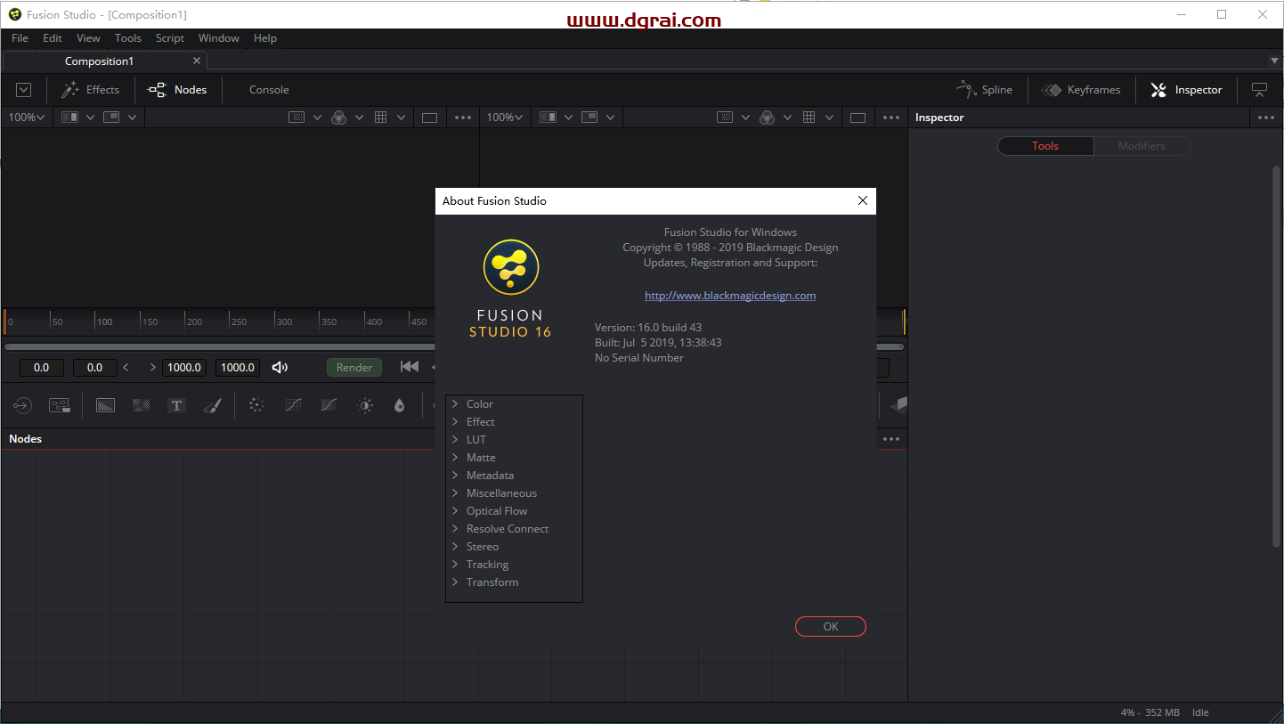 Fusion Studio 16【视频特效合成处理软件】专业版下载与安装教程