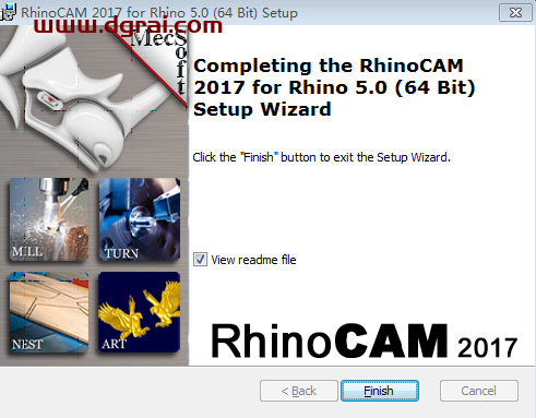 犀牛刀路插件:RhinoCAM 2017 for Rhino 5 中文版下载与安装教程