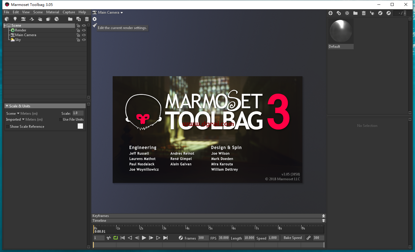八猴渲染器3.05【Marmoset Toolbag 3.05】学习版下载与安装教程