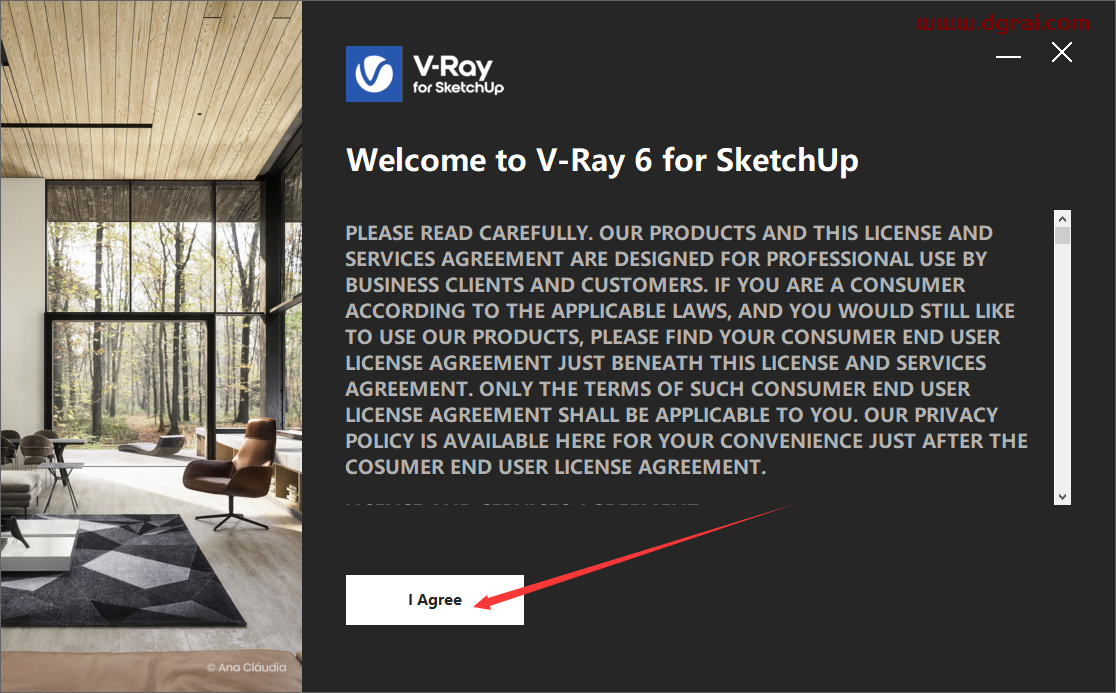 VRay 6.1 for SketchUp 2019-2023中文汉化版安装图文教程与注册方法