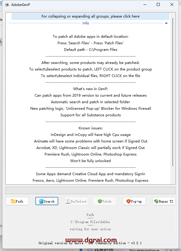 Adobe GenP v3.2.1.0--支持adobe全家桶软件激活