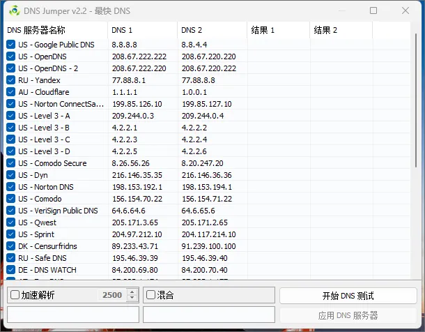 Dns Jumper--一款专门用于一键切换DNS的免费应用程序