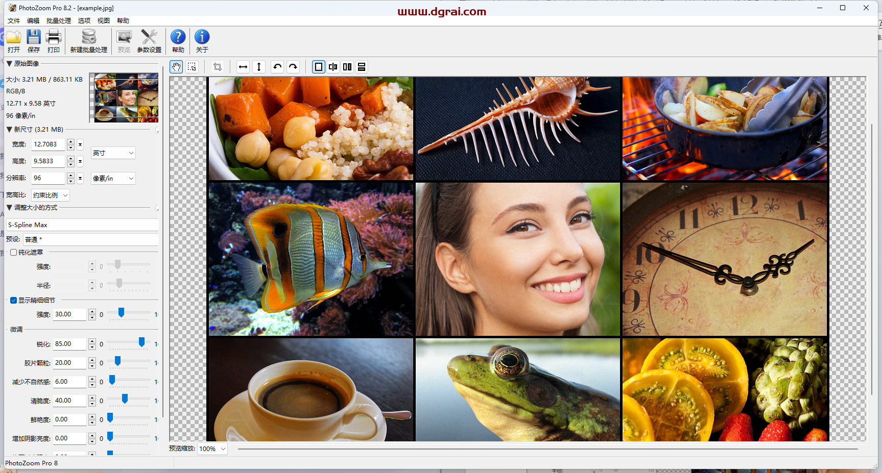 PhotoZoomPro--一款无损放大图像软件,可以批量无损放大图片