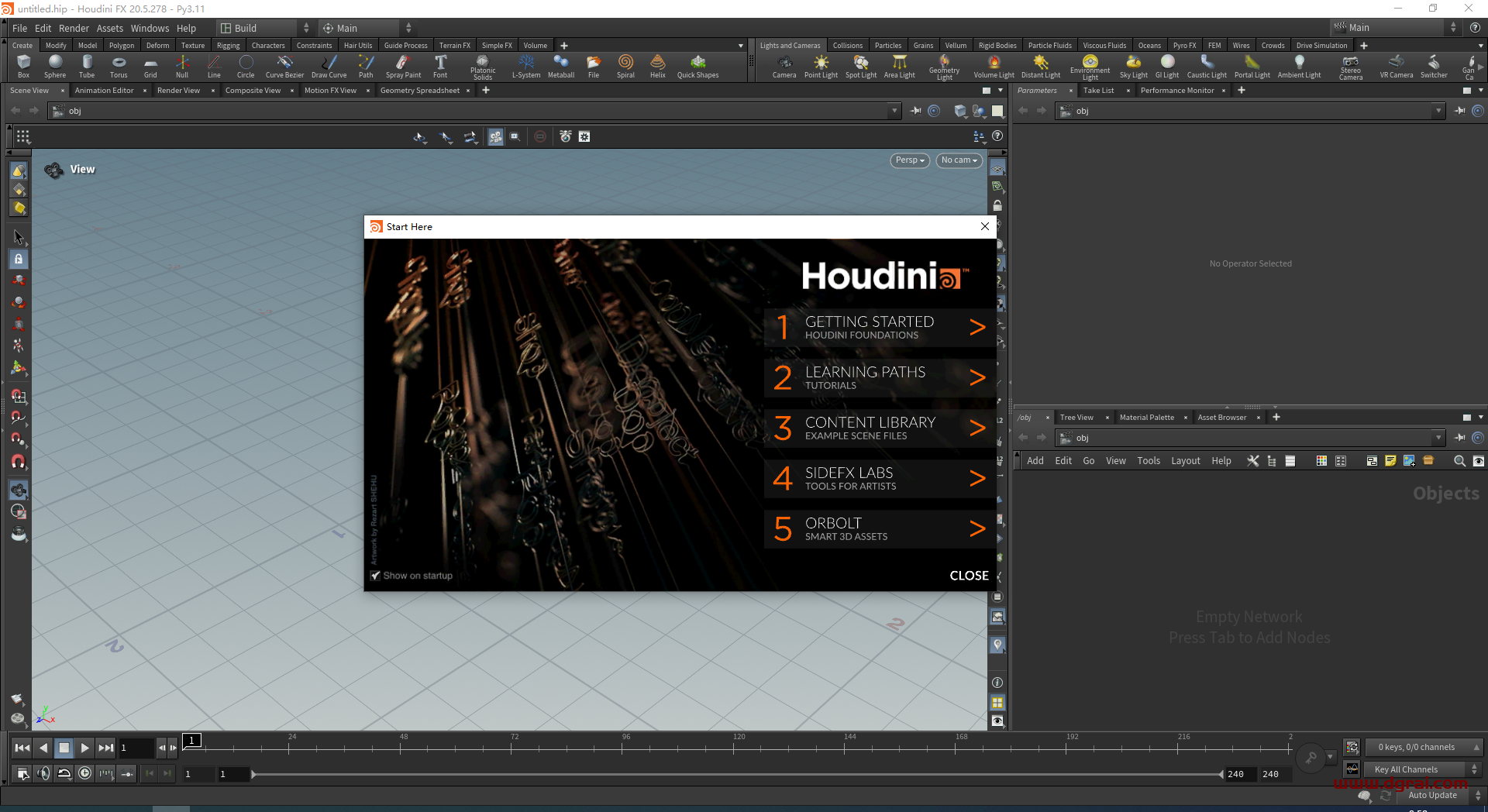 Houdini 20.5英文版安装包下载与安装教程